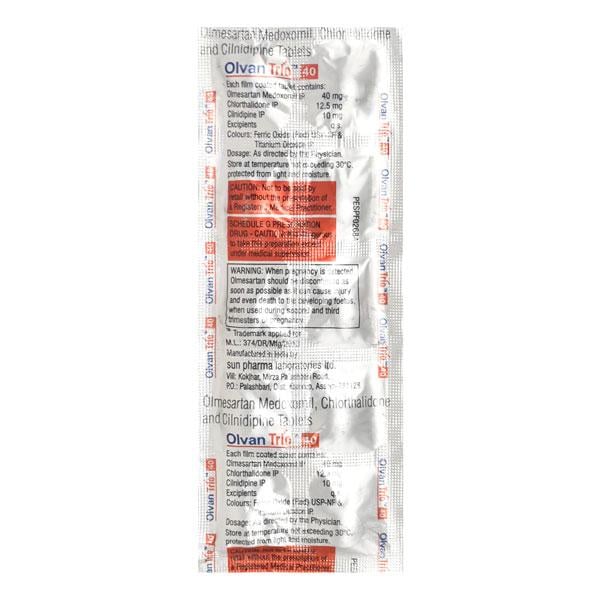 Olvan Trio 40mg Tablet 10'S