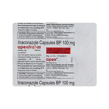 APEXITRA 100mg Capsule 10's