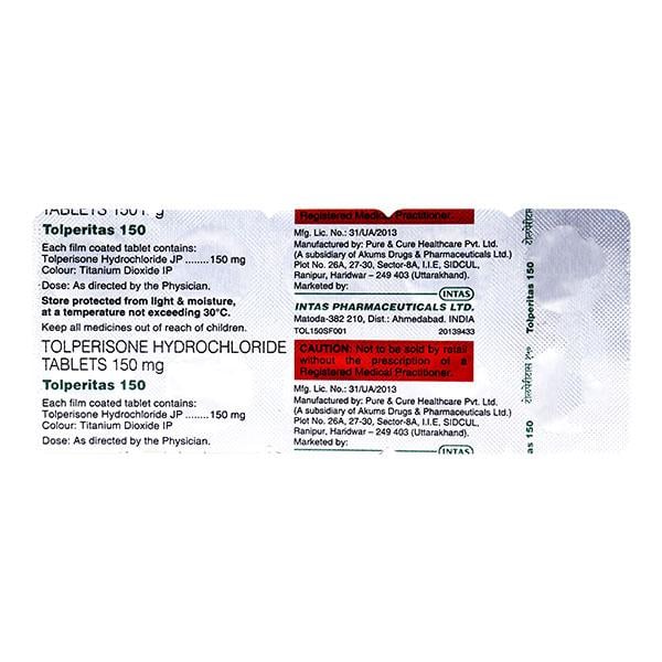 Tolperitas 150mg Tablet 10'S