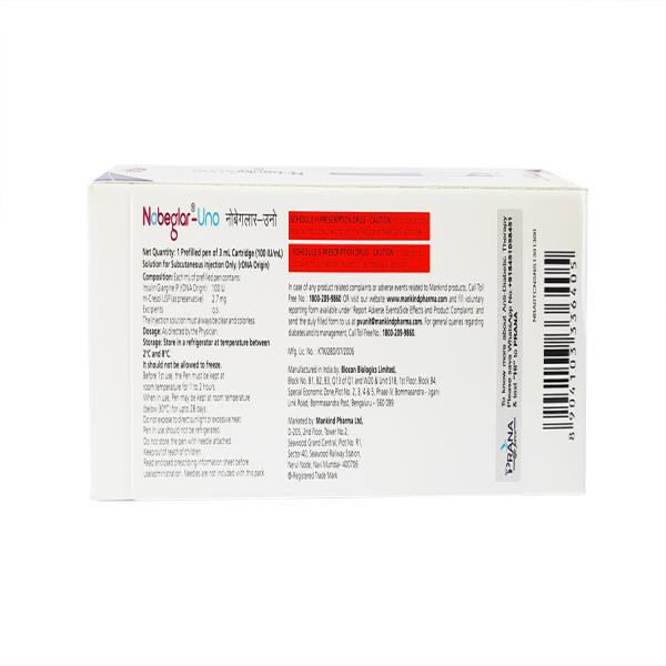 NOBEGLAR UNO 100iu Prefilled Pen 3ml