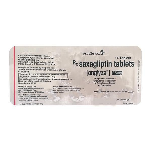 Onglyza 2.5mg Tablet 14'S