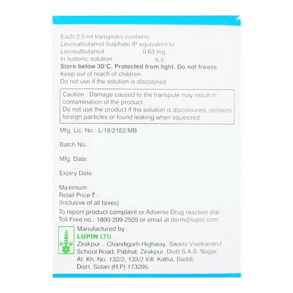Salbair Neb 0.63mg Transpule 5X2.5ml