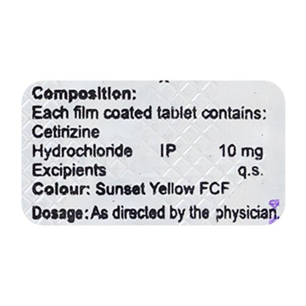 Cetriver 10mg Tablet 10'S
