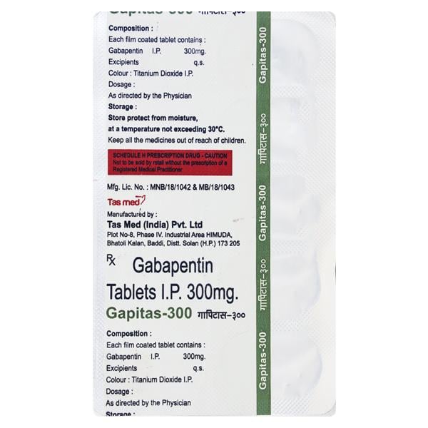 GAPITAS 300MG TABLET 10'S