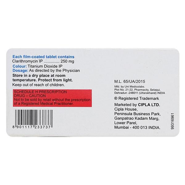 Zoclar 250mg Tablet 4'S