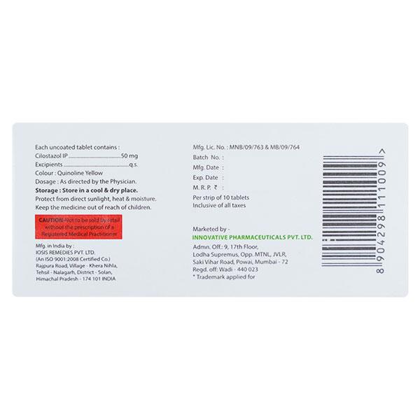 CILOZIDE 50mg Tablet 10's