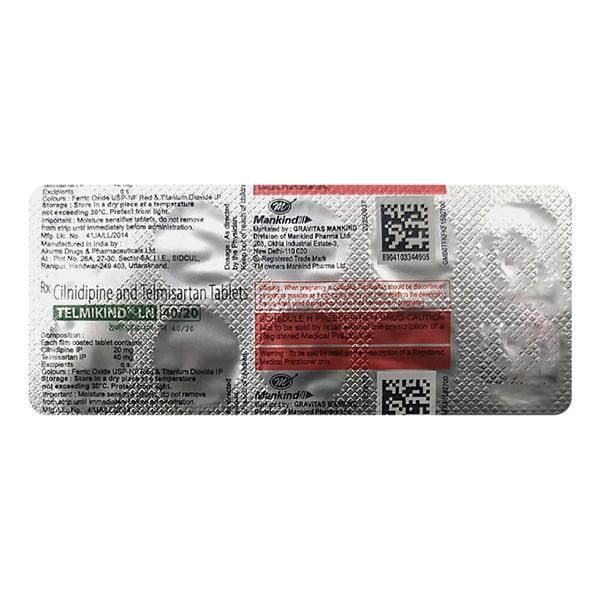 TELMIKIND LN 40/20 Tablet 10's