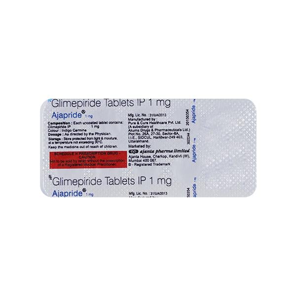 AJAPRIDE 1mg Tablet 10's