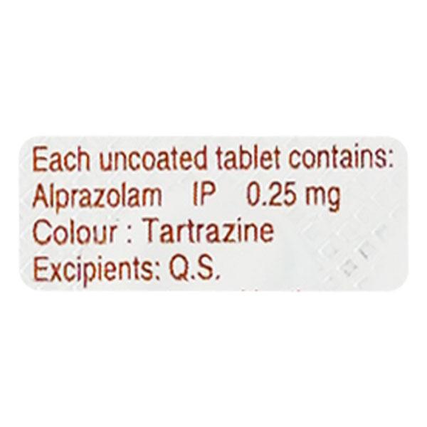 Zolax 0.25mg Tablet 10'S