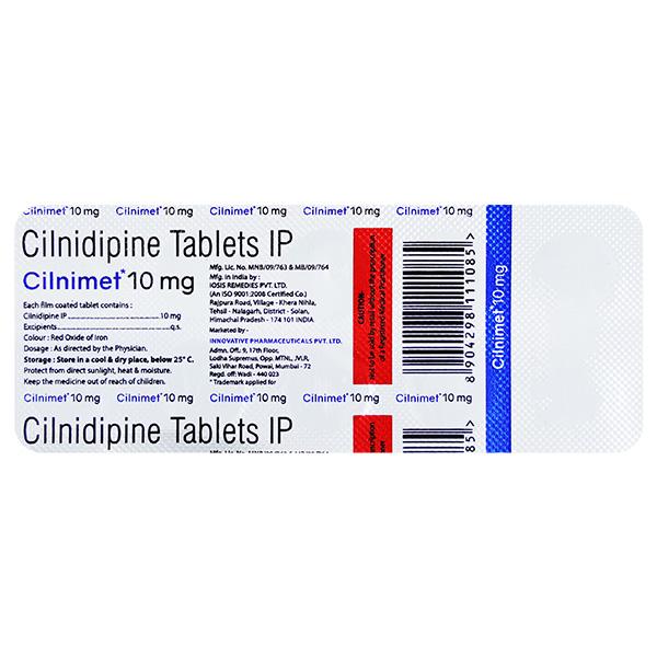 CILNIMET 10mg Tablet 10's