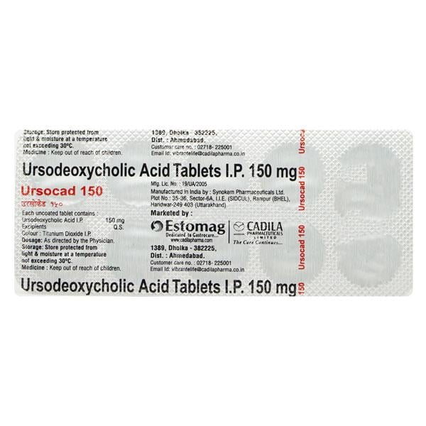 Ursocad 150mg Tablet 10'S