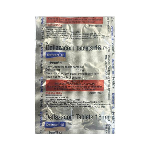 Defcort 18mg Tablet 6'S