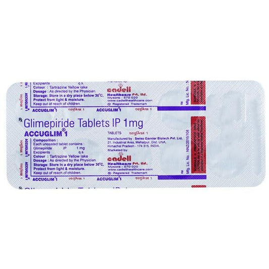 ACCUGLIM 1 Tablet 10's