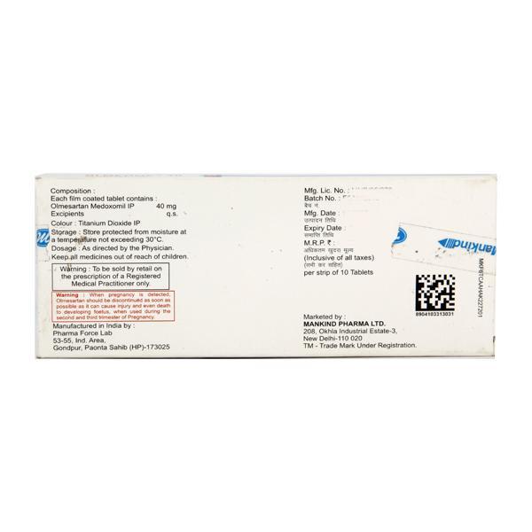 Olmetime 40mg Tablet 10'S