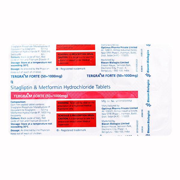 TERGRA M FORTE 50+1000 Tablet 10's