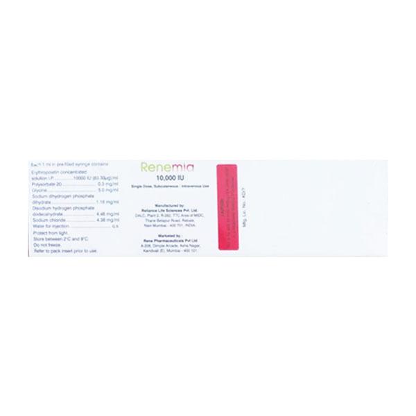 RENEMIA 10000iu Prefilled Syringe(Pfs) 1's