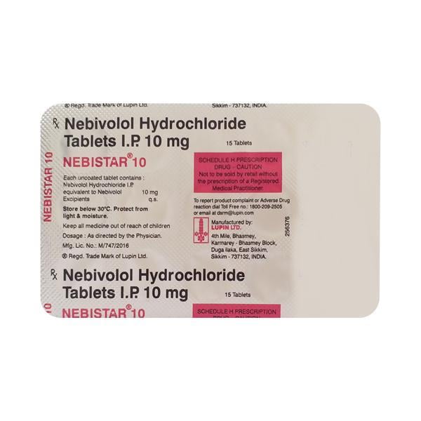 Nebistar 10mg Tablet 15'S