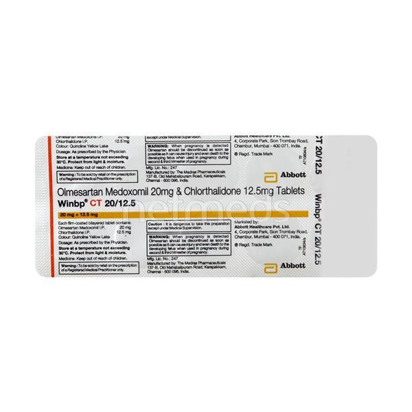 Winbp CT 20/12.5mg Tablet 10'S