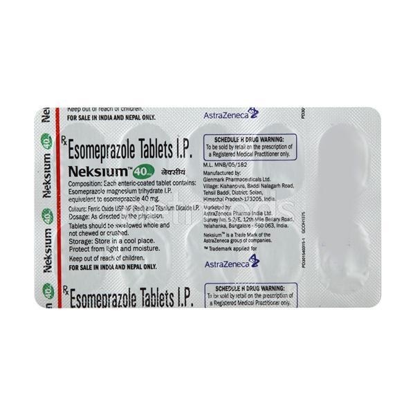 Neksium 40mg Tablet 10'S