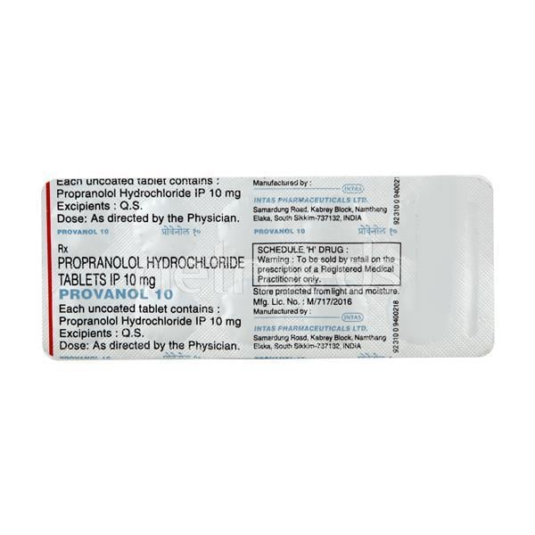 Provanol 10mg Tablet 10'S