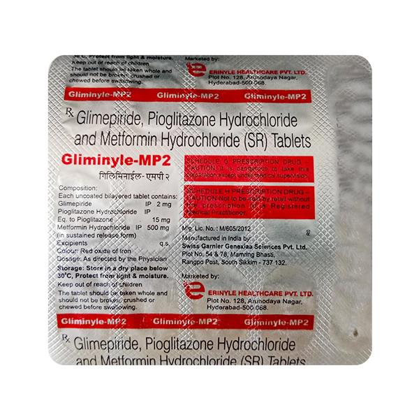 GLIMINYLE MP 2 Tablet 15's