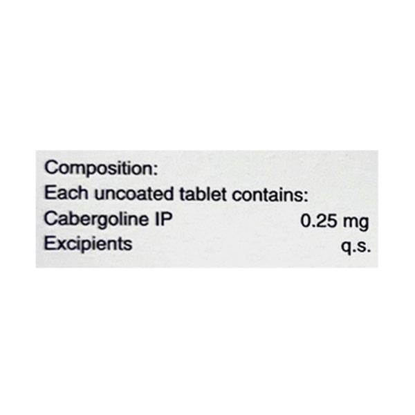 CABERFORD 0.25 Tablet 4's - Global Surgicals