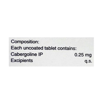 CABERFORD 0.25 Tablet 4's - Global Surgicals