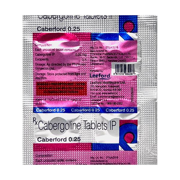 CABERFORD 0.25 Tablet 4's - Global Surgicals