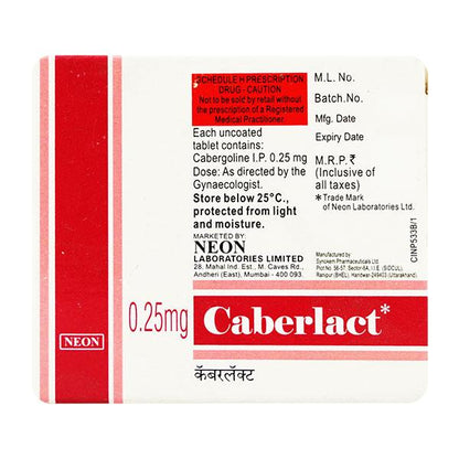 Caberlact 0.25mg Tablet 2'S - Global Surgicals