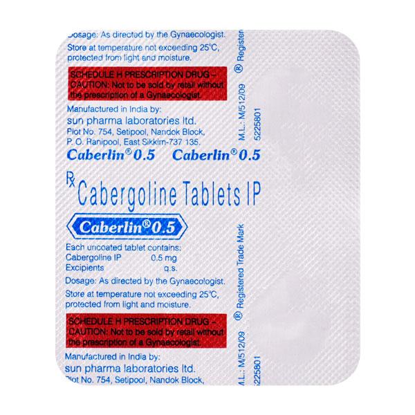 Caberlin 0.5mg Tablet 4'S - Global Surgicals