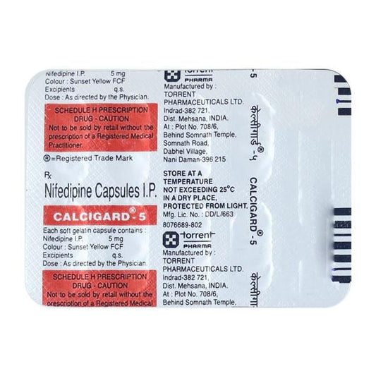 Calcigard 5mg Capsule 10'S - Global Surgicals