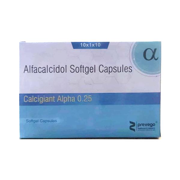 CALCIGIANT ALPHA 0.25 Softgel Capsule 10's - Global Surgicals
