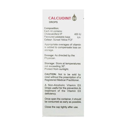 Calcijoint D3 Drops 15ml - Global Surgicals