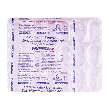 Calcimax 500mg Tablet 30'S - Global Surgicals