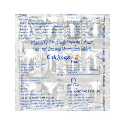 Calcimax K2 Plus Tablet 15'S - Global Surgicals