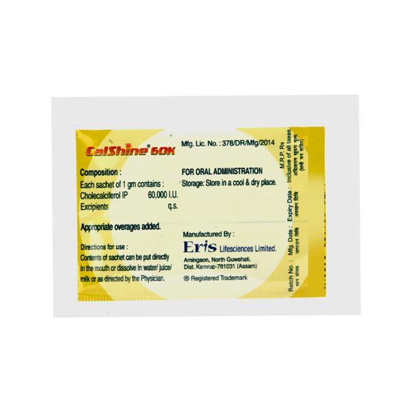 Calshine 60K Sachet 1gm - Global Surgicals