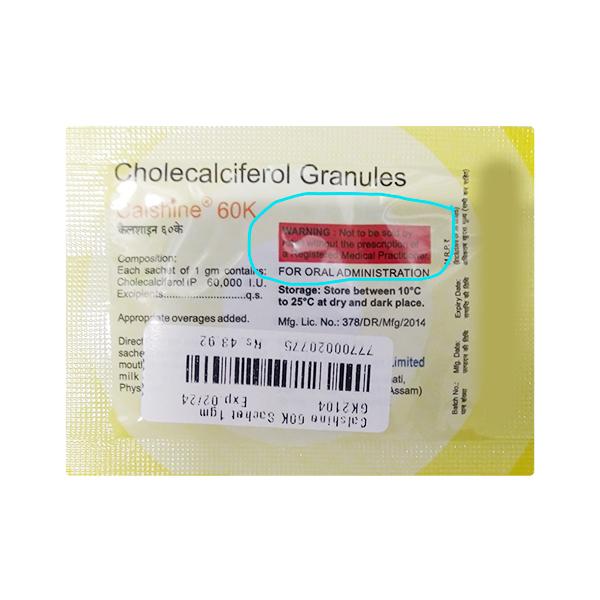Calshine 60K Sachet 1gm - Global Surgicals