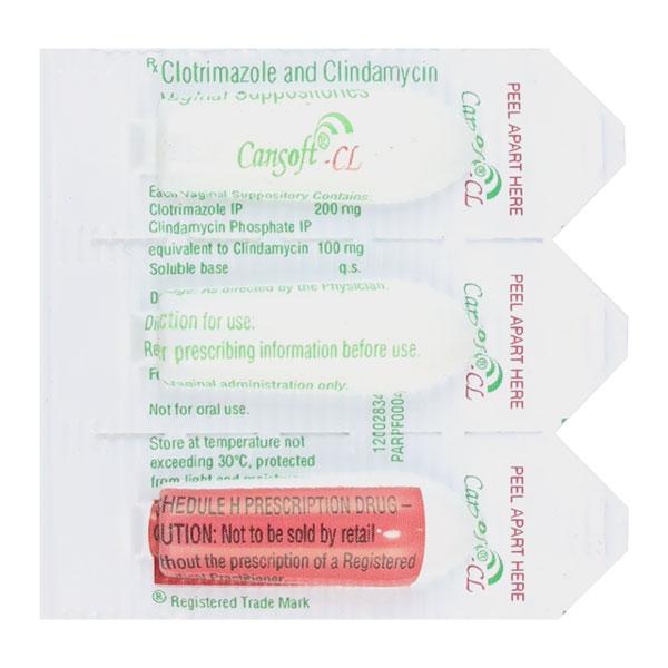 Cansoft CL Vag Suppository 3'S - Global Surgicals