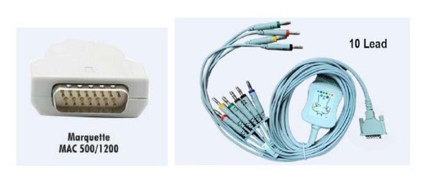 Cardiobeats 10 Lead ECG Patient Cable with Marquett MAC 500/1200 Compatible Connector ECG Accessories - Global Surgicals