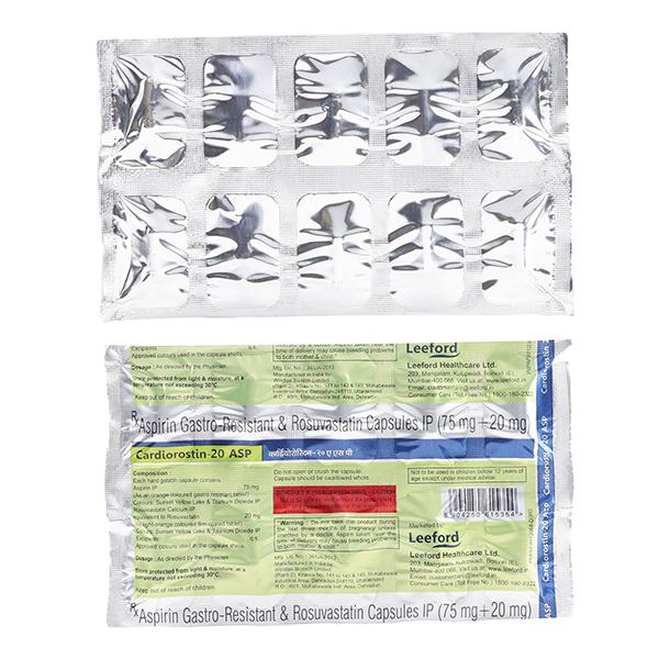 CARDIOROSTIN 20 ASP Capsule 10's - Global Surgicals