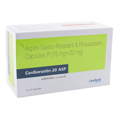 CARDIOROSTIN 20 ASP Capsule 10's - Global Surgicals