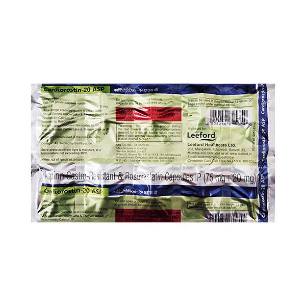 CARDIOROSTIN 20 ASP Capsule 10's - Global Surgicals