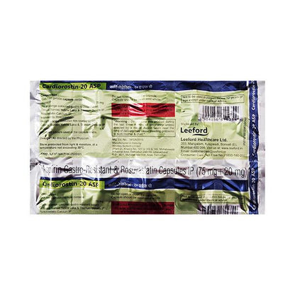 CARDIOROSTIN 20 ASP Capsule 10's - Global Surgicals
