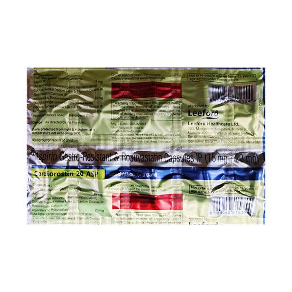 CARDIOROSTIN ASP 20 Tablet 10's - Global Surgicals
