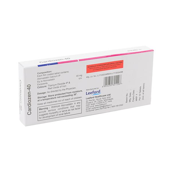 CARDIOZEN 40 Tablet 10's - Global Surgicals