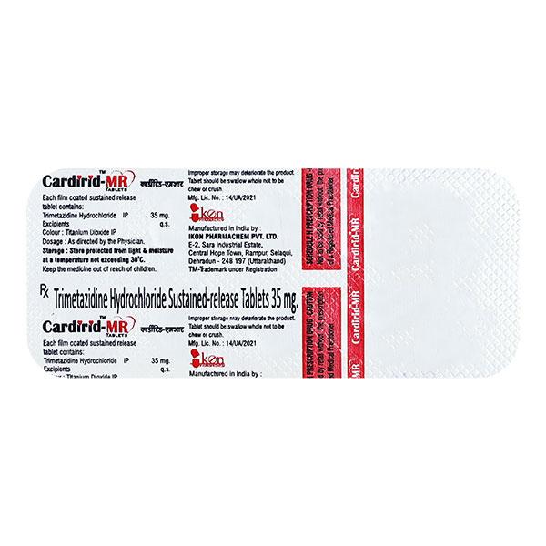 CARDIRID MR 35 Tablet 10's - Global Surgicals