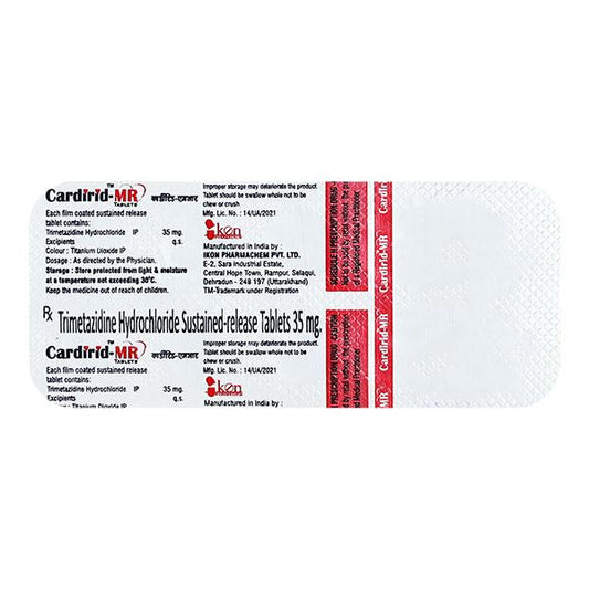 CARDIRID MR 35 Tablet 10's - Global Surgicals