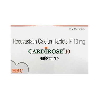 CARDIROSE 10 Tablet 15's - Global Surgicals