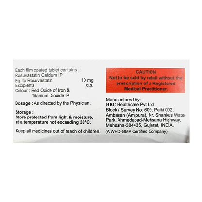 CARDIROSE 10 Tablet 15's - Global Surgicals