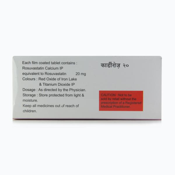 Cardirose 20mg Tablet 10'S - Global Surgicals